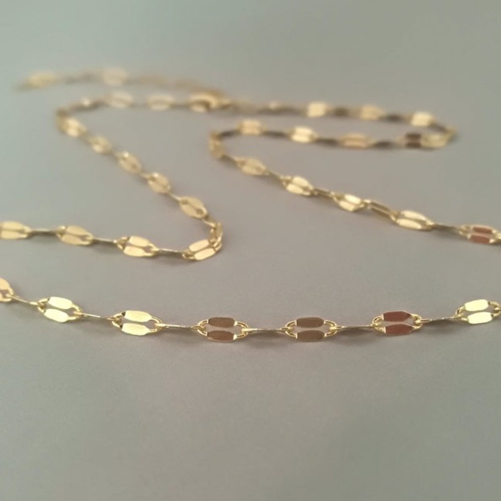 Dainty Gold Lace Chain Choker Necklace - Picture 2 of 6